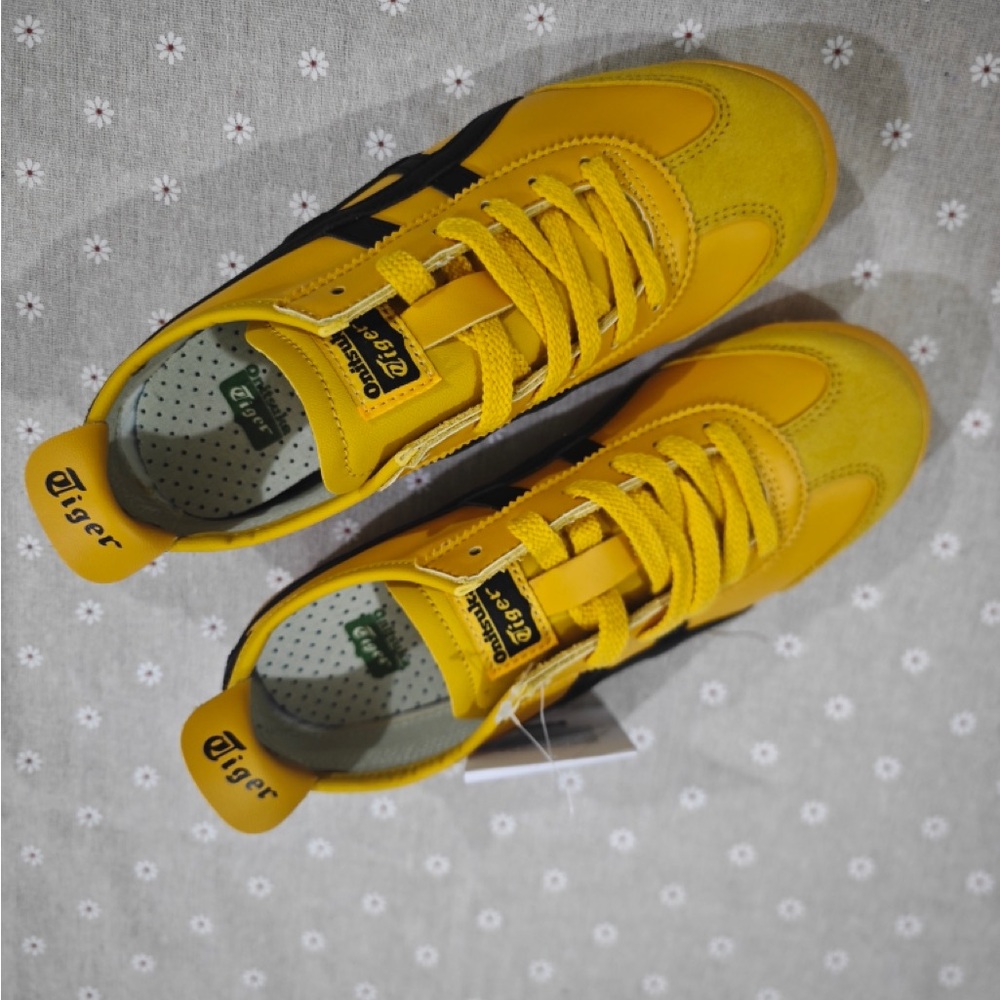 Onitsuka Tiger Mexico 66 Sneakers - Bright Yellow with Black Stripes - Picture 4 of 7